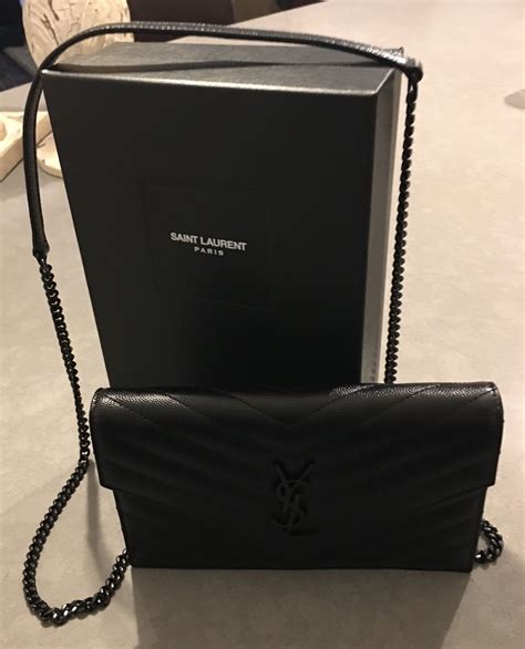 ysl y-mail black wallet|ysl black wallet on chain.